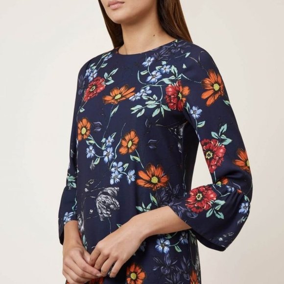 HOBBS London Floral Shift Dress 6 - Picture 2 of 7